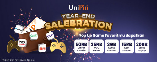 Promo akhir tahun dari UniPin, berbagai bonus menarik hadir buat kamu!